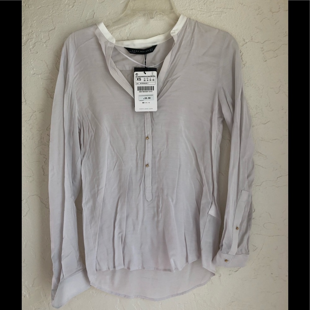 Sheer long sleeve top